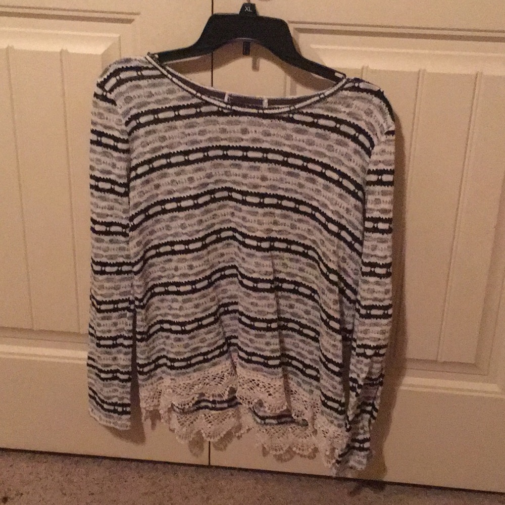 Black and white sweater
